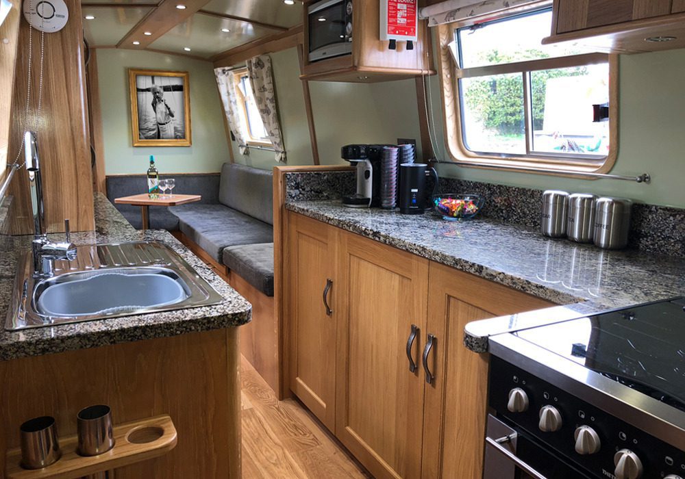 Galley picture of Einstein's foxhangers narrowboat
